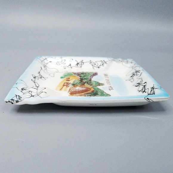 Vintage Great Smoky Mts. 4 Slot Ashtray Ceramic - Picture 6 of 10